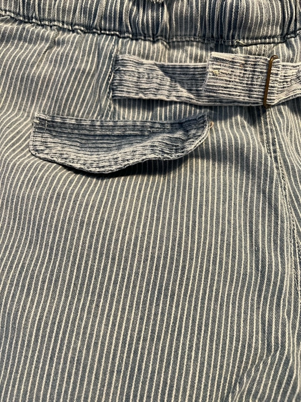 POL Boho Embroidered Wide Leg Pinstriped Jeans M  Floral Festival - Picture 12 of 13